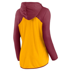 Washington Commanders Women's Script Full-Zip Hoodie - Gold/Burgundy Hoodies