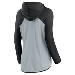 Las Vegas Raiders Women's Script Full-Zip Hoodie - Silver/Black Hoodies