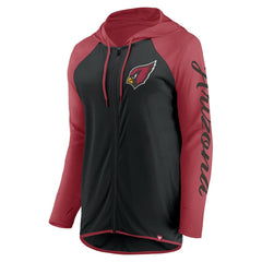 Arizona Cardinals Women's Script Full-Zip Hoodie - Black/Cardinal Hoodies