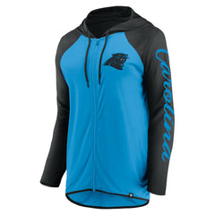 Carolina Panthers Women's Script Full-Zip Hoodie - Blue/Black Hoodies