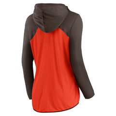 Cleveland Browns Women's Script Full-Zip Hoodie - Orange/Brown Hoodies