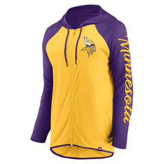 Minnesota Vikings Women's Script Full-Zip Hoodie - Gold/Purple Hoodies