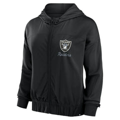 Las Vegas Raiders Women's Script Lock Full-Zip Hoodie - Black Hoodies