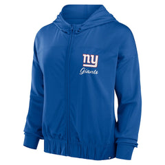 New York Giants Women's Script Lock Full-Zip Hoodie - Royal Hoodies