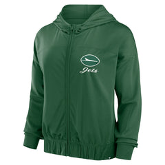 New York Jets Women's Script Lock Full-Zip Hoodie - Green Hoodies