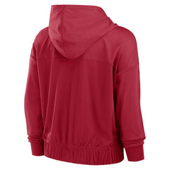 San Francisco 49ers Women's Script Lock Full-Zip Hoodie - Scarlet Hoodies