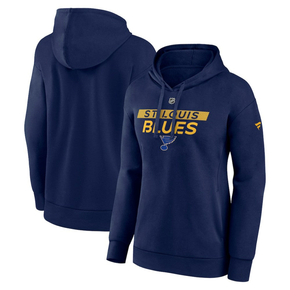 St. Louis Blues Fanatics Women's Authentic Pro Core Primary Fleece Pullover Hoodie - Navy | US 200864389