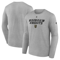 Vegas Golden Knights Fanatics Authentic Pro Core Primary Long Sleeve T-Shirt - Heather Gray | US 200864397