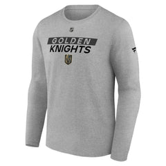 Vegas Golden Knights Fanatics Authentic Pro Core Primary Long Sleeve T-Shirt - Heather Gray | US 200864397