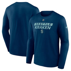 Seattle Kraken Fanatics Authentic Pro Core Primary Long Sleeve T-Shirt - Deep Sea Blue | US 200864414