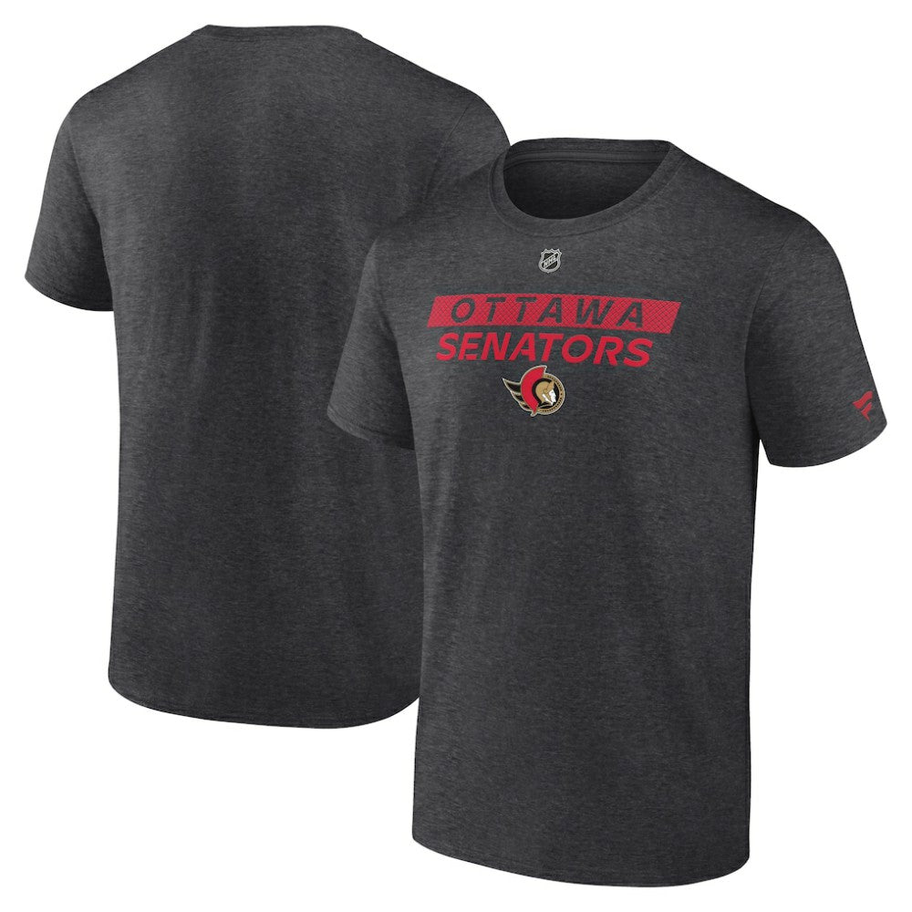 Ottawa Senators Fanatics Authentic Pro Core Primary T-Shirt - Heather Charcoal | US 200864678