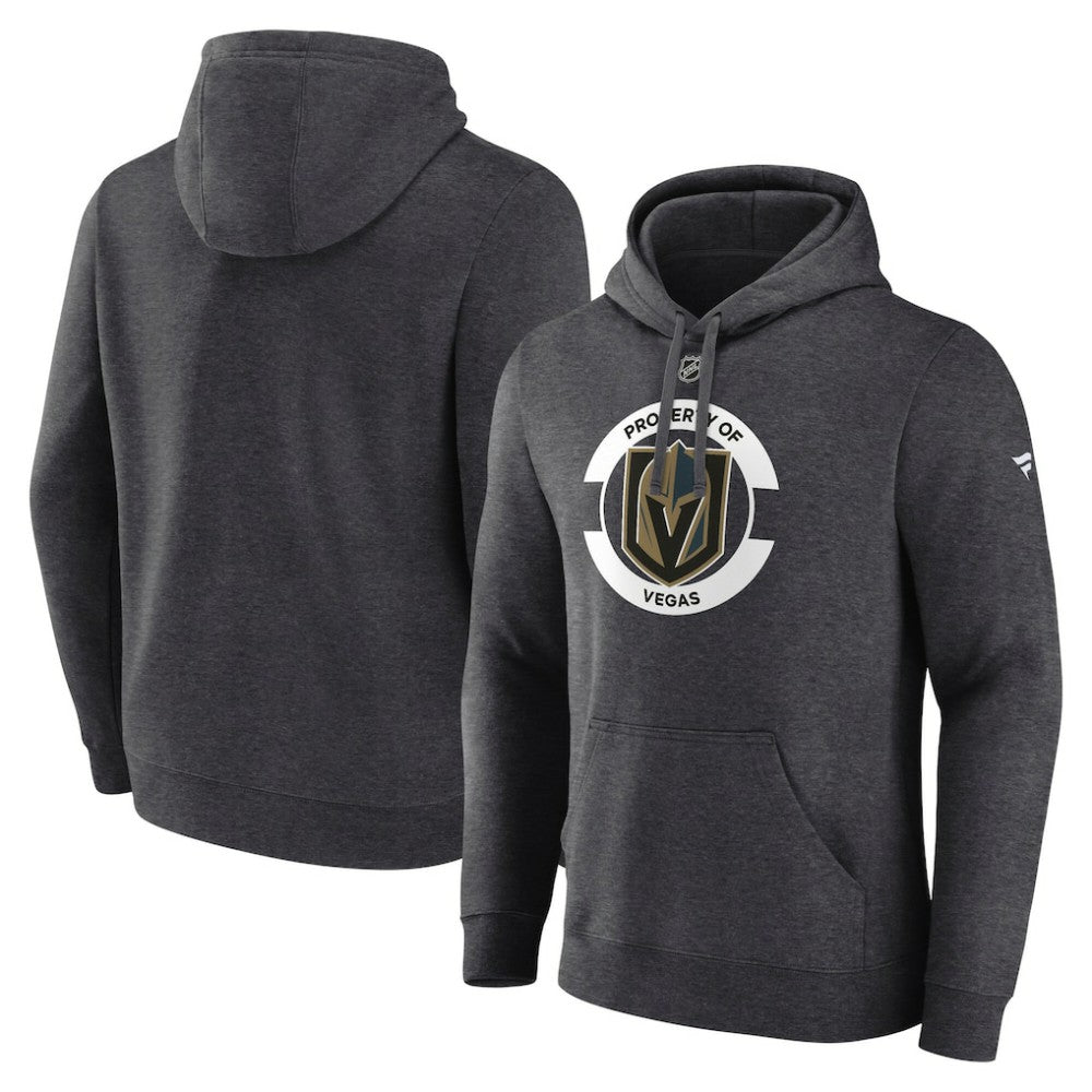 Vegas Golden Knights Fanatics Authentic Pro Core Secondary Fleece Pullover Hoodie - Heather Charcoal | US 200864719