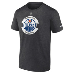 Edmonton Oilers Fanatics Authentic Pro Core Secondary T-Shirt - Heather Charcoal | US 200865112