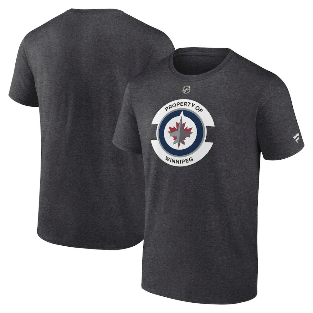 Winnipeg Jets Fanatics Authentic Pro Core Secondary T-Shirt - Heather Charcoal | US 200865141