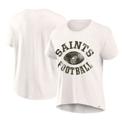 New Orleans Saints Women's Football Home Fashion T-Shirt - Cream T-shirts