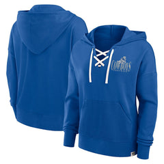 Dallas Cowboys Women's Blitz Left Lace-Up Pullover Hoodie - Royal Hoodies