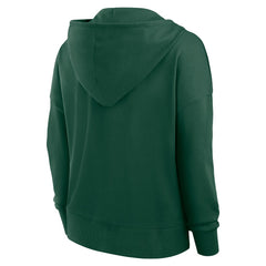Green Bay Packers Women's Blitz Left Lace-Up Pullover Hoodie - Green Hoodies
