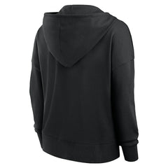 New Orleans Saints Women's Blitz Left Lace-Up Pullover Hoodie - Black Hoodies