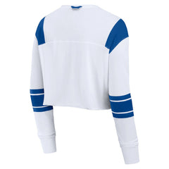Indianapolis Colts Women's Stretch Cropped Fashion Long Sleeve T-Shirt - White T-shirts