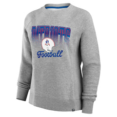 New England Patriots Women's Hit Hard Fleece Pullover Sweatshirt - Heather Gray Pullover