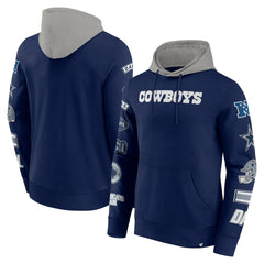 Dallas Cowboys Patched Out Pullover Hoodie - Navy/Silver Hoodies