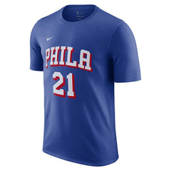 Joel Embiid Philadelphia 76ers Name & Number T-Shirt Royal - Nike