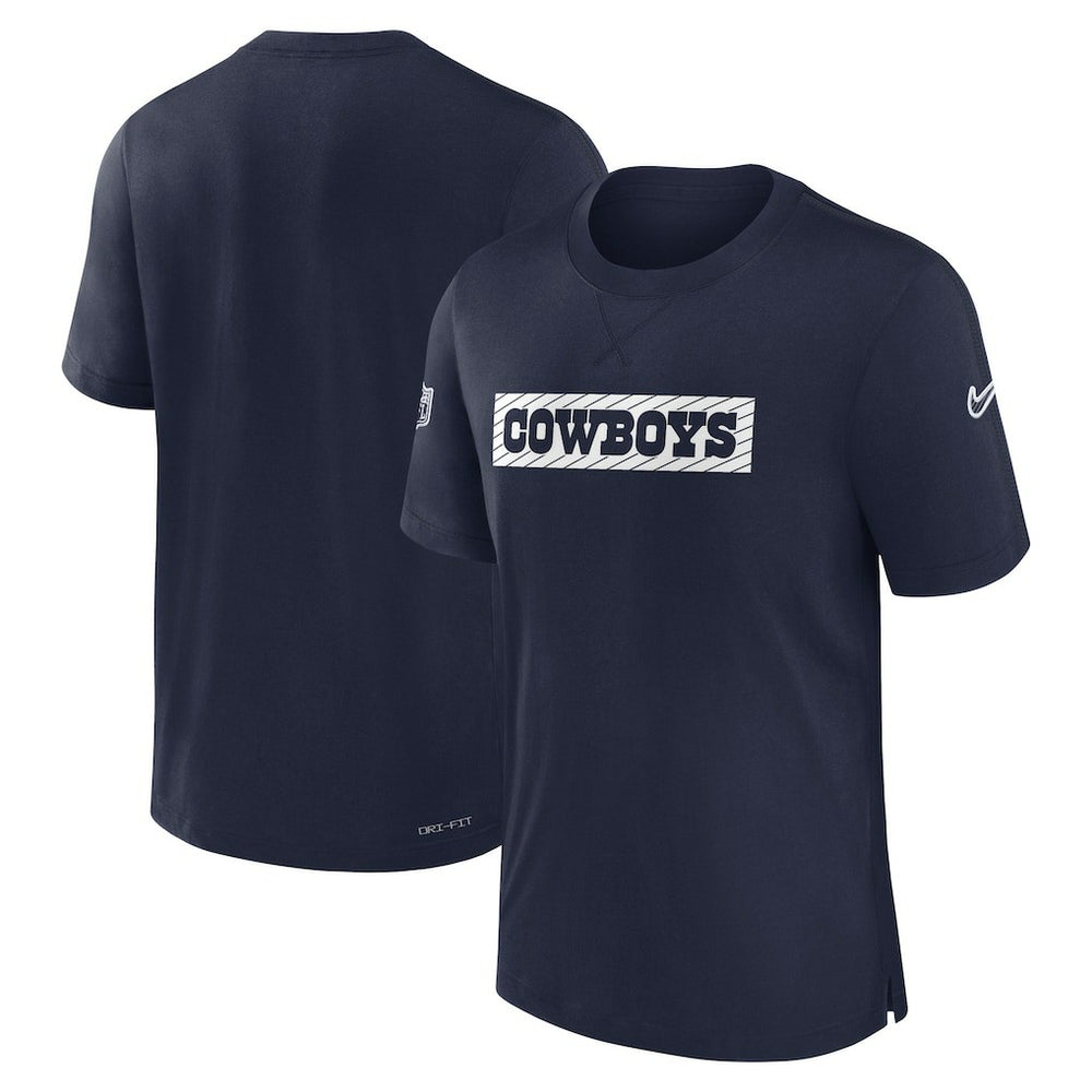 Dallas Cowboys 2024/25 Sideline Player Tri-Blend Performance T-Shirt - Navy T-shirts