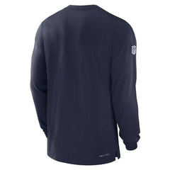 Dallas Cowboys 2024/25 Sideline Player Tri-Blend Performance Long Sleeve T-Shirt - Navy T-shirts