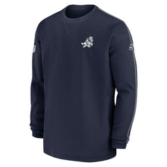 Dallas Cowboys 2024 Sideline Coach Vintage Pullover Sweatshirt - Navy Pullover