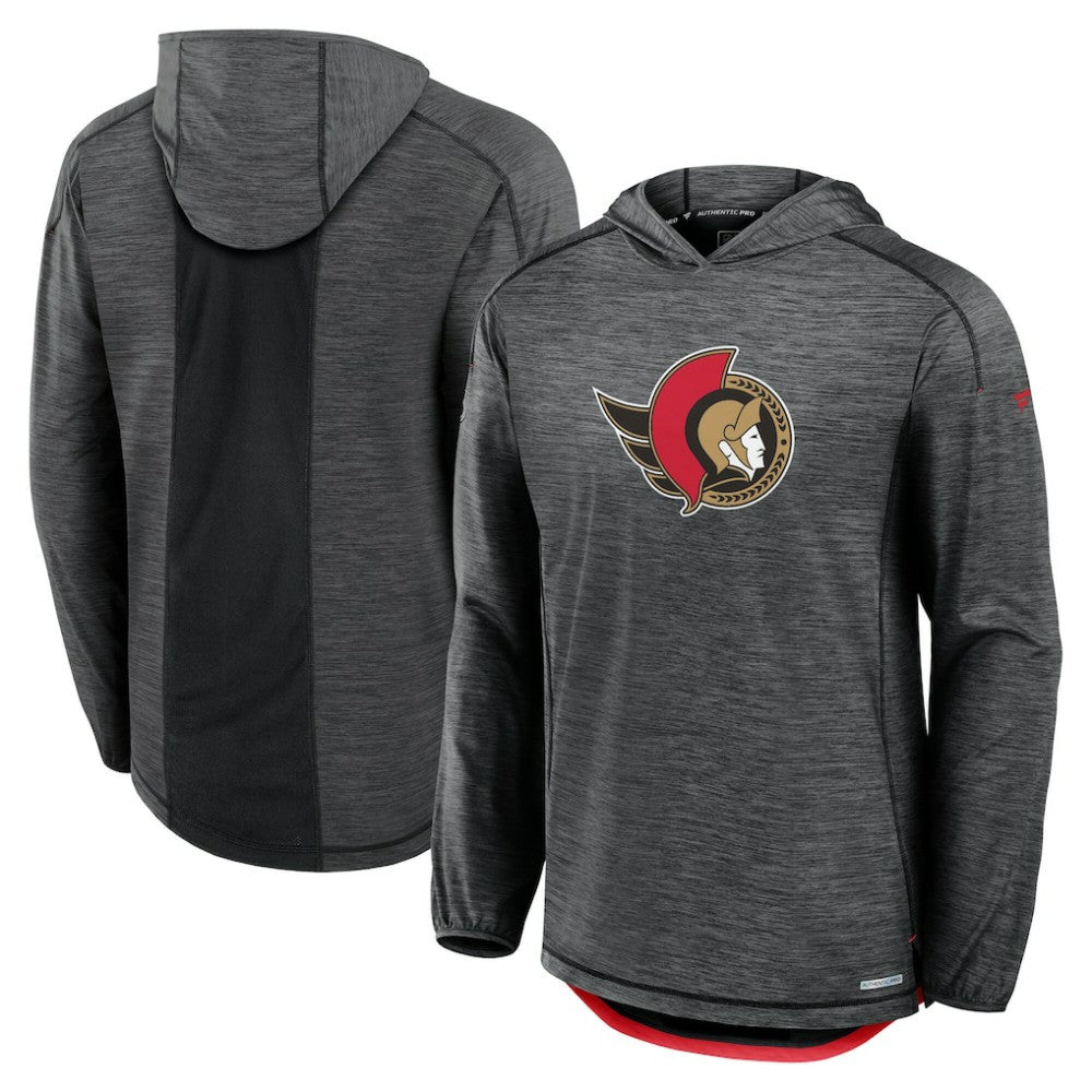 Ottawa Senators Fanatics Authentic Pro Rink Lightweight Pullover Hoodie - Black | US 200869807