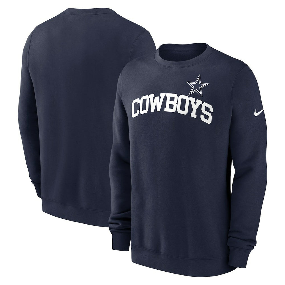 Dallas Cowboys Club Pullover Sweatshirt - Navy Pullover