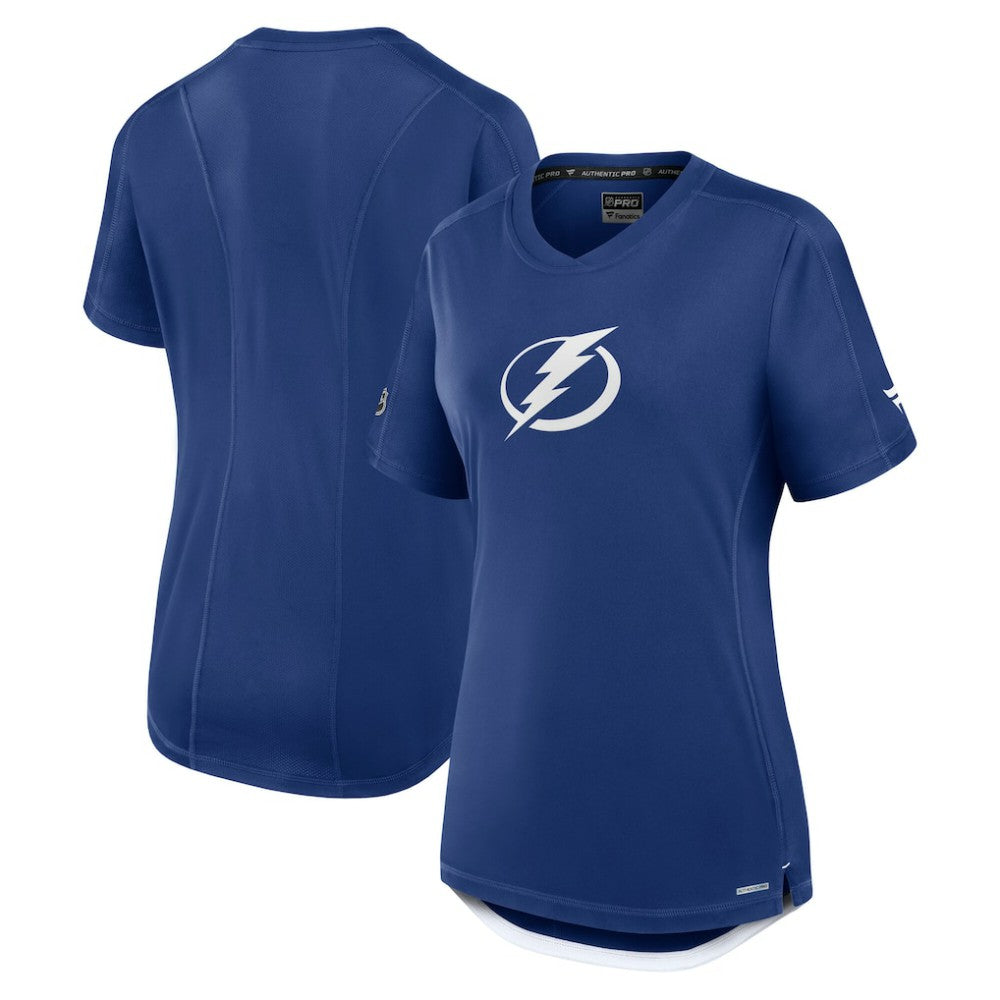Tampa Bay Lightning Fanatics Women's Authentic Pro Rink Tech T-Shirt - Blue | US 200870386