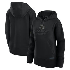 Boston Bruins Fanatics Women's Authentic Pro Road Pullover Hoodie - Black | US 200871488