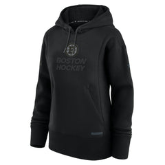 Boston Bruins Fanatics Women's Authentic Pro Road Pullover Hoodie - Black | US 200871488