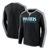 Carolina Panthers Behind the Line Long Sleeve T-Shirt - Black/Gray T-shirts