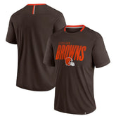 Cleveland Browns Defender Fade Slant T-Shirt - Brown T-shirts