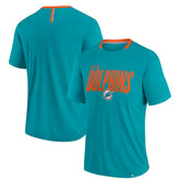 Miami Dolphins Defender Fade Slant T-Shirt - Aqua T-shirts