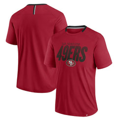 San Francisco 49ers Defender Fade Slant T-Shirt - Scarlet T-shirts