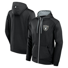 Las Vegas Raiders Defender Full-Zip Hoodie - Black Hoodies