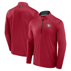 San Francisco 49ers Defender Long Sleeve Quarter-Zip Jacket - Scarlet Jackets
