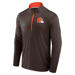 Cleveland Browns Defender Long Sleeve Quarter-Zip Jacket - Brown Jackets