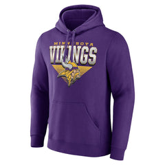 Minnesota Vikings Geometric Chrome Pullover Hoodie - Purple Hoodies