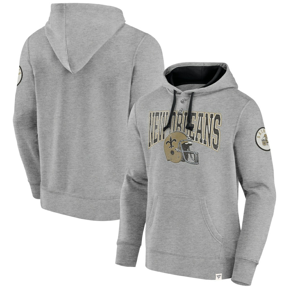 New Orleans Saints Label Maker Pullover Hoodie - Black Hoodies