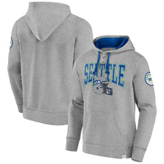 Seattle Seahawks Label Maker Pullover Hoodie - Heather Gray Hoodies