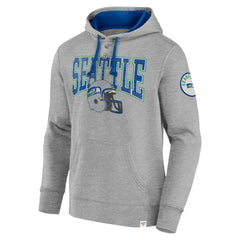 Seattle Seahawks Label Maker Pullover Hoodie - Heather Gray Hoodies
