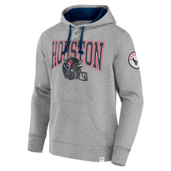 Houston Texans Label Maker Pullover Hoodie - Heather Gray Hoodies