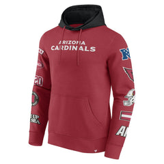 Arizona Cardinals Patched Out Pullover Hoodie - Cardinal/Black Hoodies