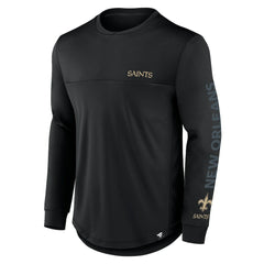 New Orleans Saints Blackout Long Sleeve T-Shirt - Black T-shirts