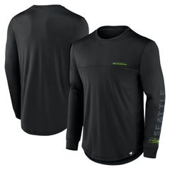 Seattle Seahawks Blackout Long Sleeve T-Shirt - Black T-shirts