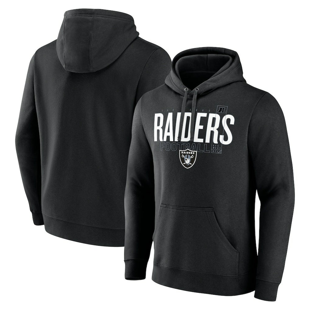 Las Vegas Raiders Pylon Outline Pullover Hoodie - Black Hoodies